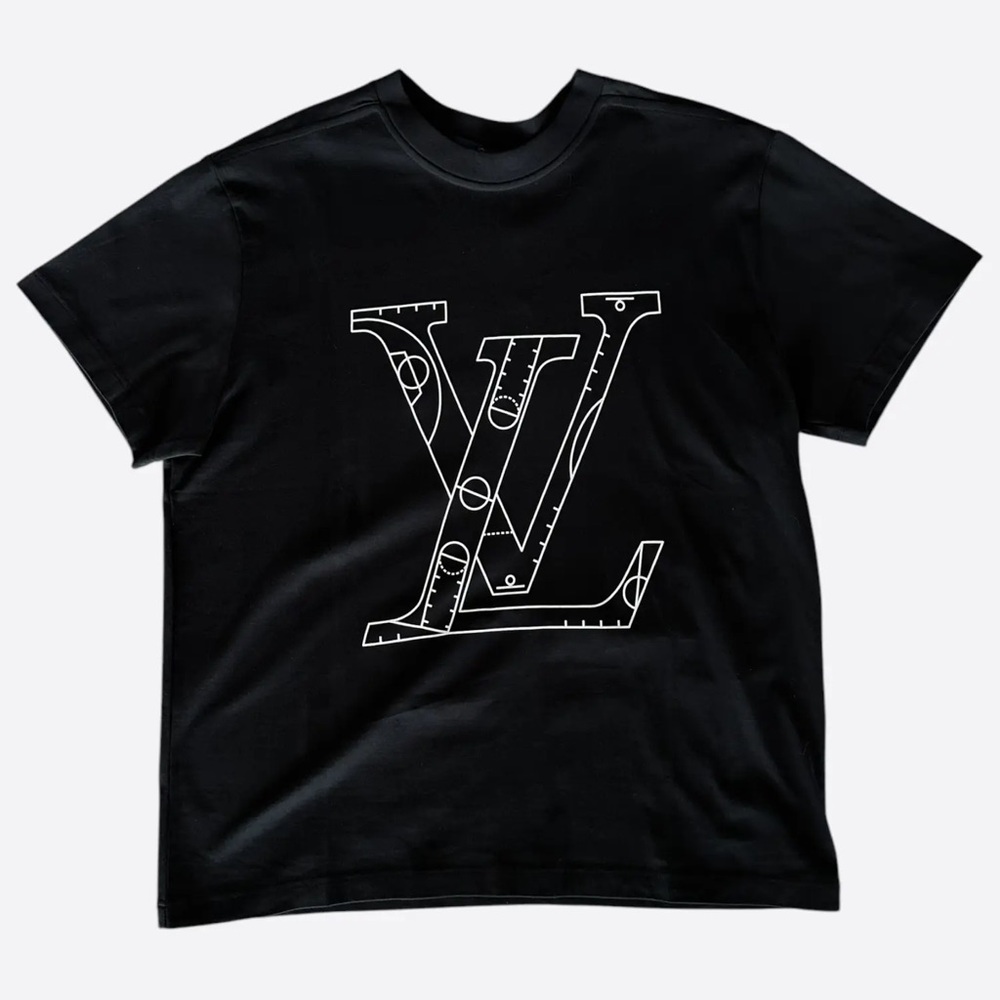 Louis Vuitton x NBA Black  Sleeve Tee with Iconic Logo